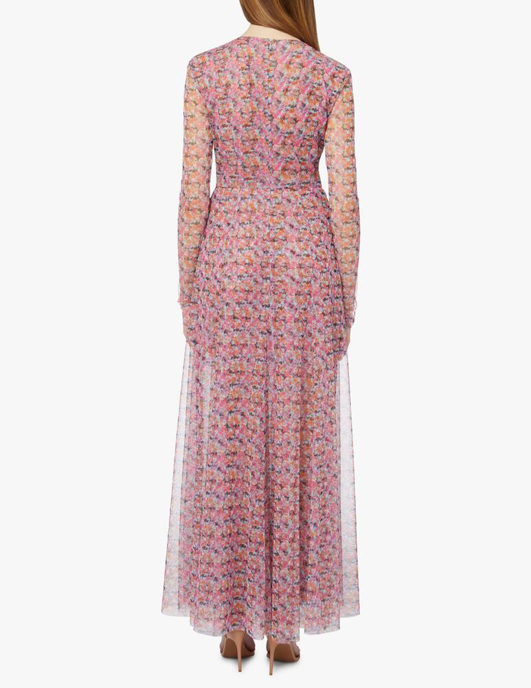 rinascente Philosophy di Lorenzo Serafini Vestito lungo a manica lunga con stampa fiori - rosa