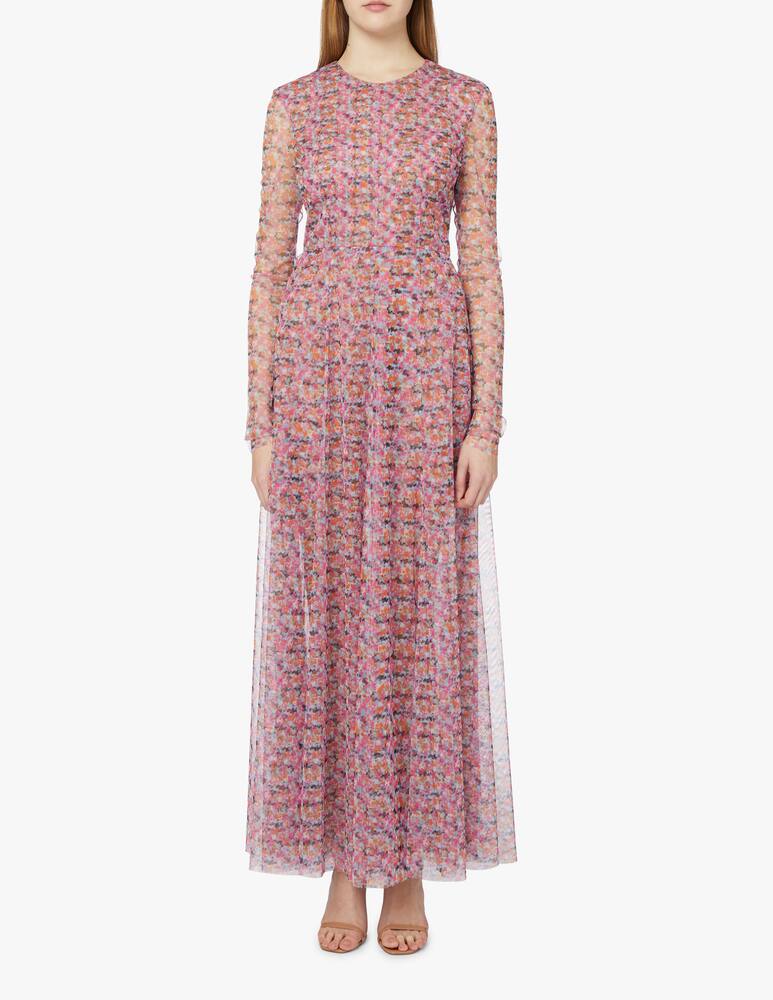 rinascente Philosophy di Lorenzo Serafini Vestito lungo a manica lunga con stampa fiori - rosa