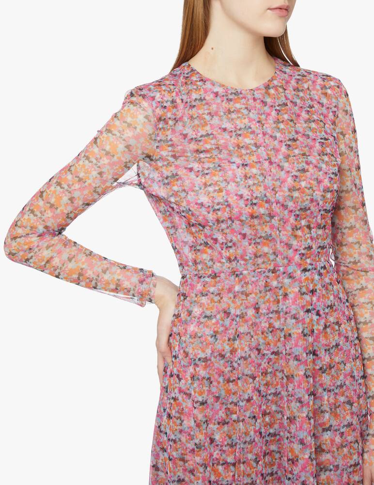 rinascente Philosophy di Lorenzo Serafini Vestito lungo a manica lunga con stampa fiori - rosa