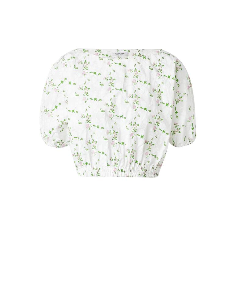 rinascente Philosophy di Lorenzo Serafini Cropped blouse with prints - white