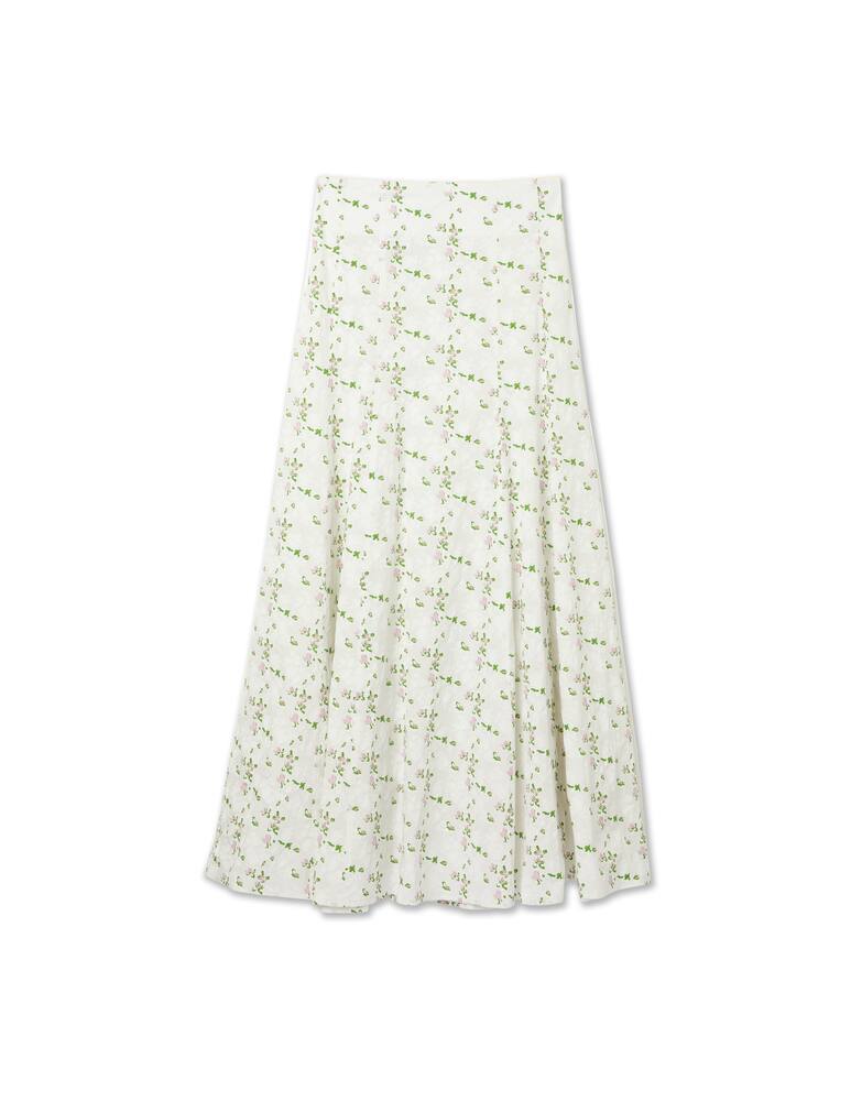 rinascente Philosophy di Lorenzo Serafini Gonna midi stampa sangallo - bianco