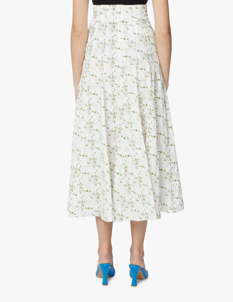 rinascente Philosophy di Lorenzo Serafini Gonna midi stampa sangallo - bianco