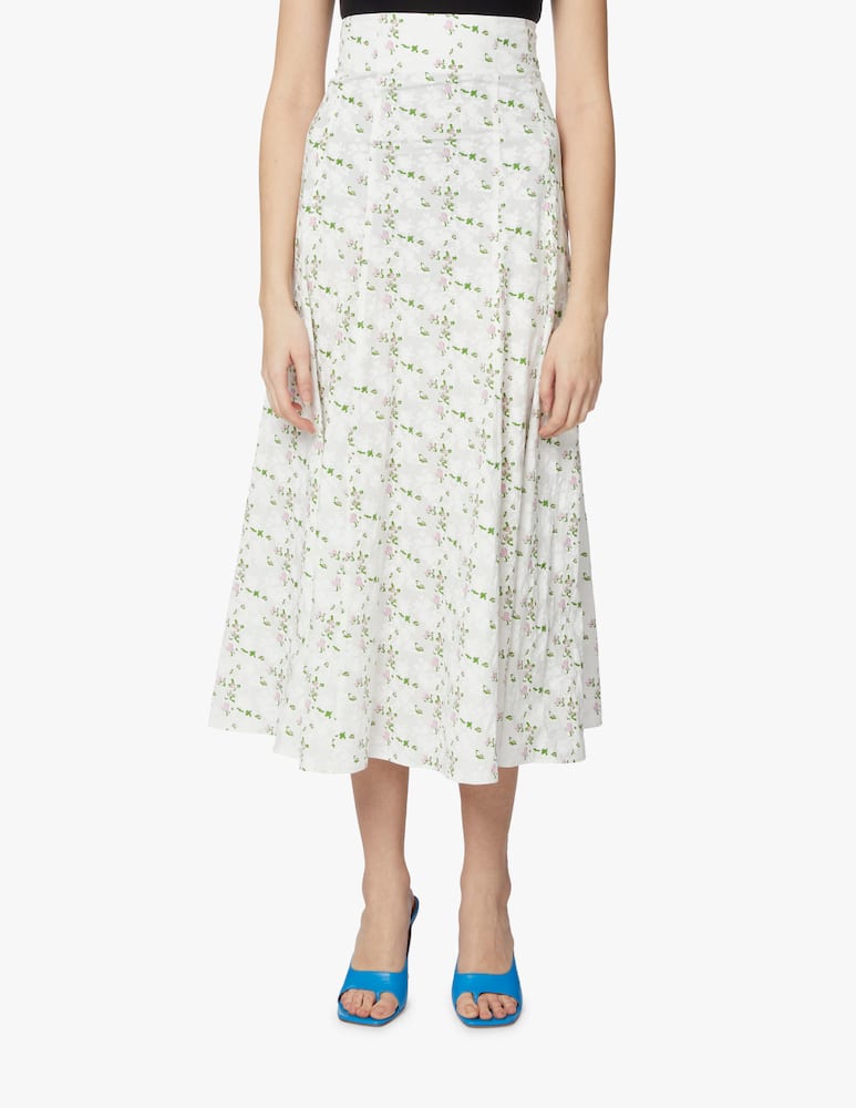 rinascente Philosophy di Lorenzo Serafini Gonna midi stampa sangallo - bianco