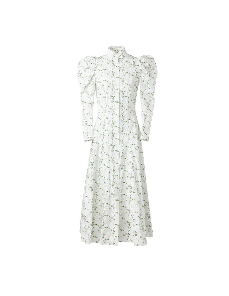 rinascente Philosophy di Lorenzo Serafini Long-sleeved midi chemise dress - white