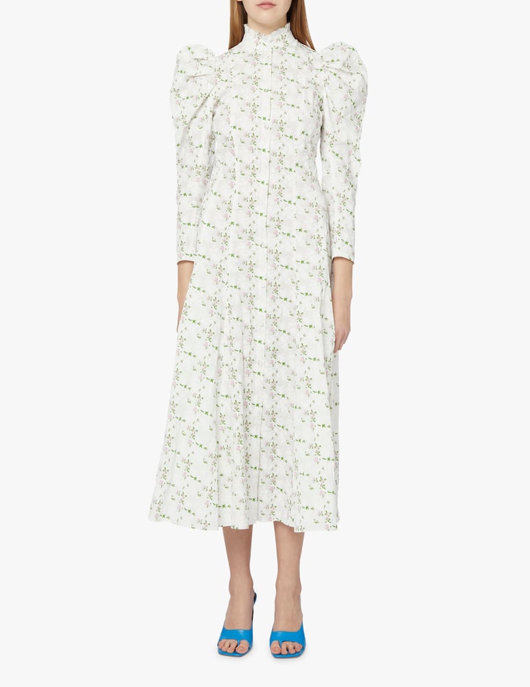 rinascente Philosophy di Lorenzo Serafini Long-sleeved midi chemise dress - white