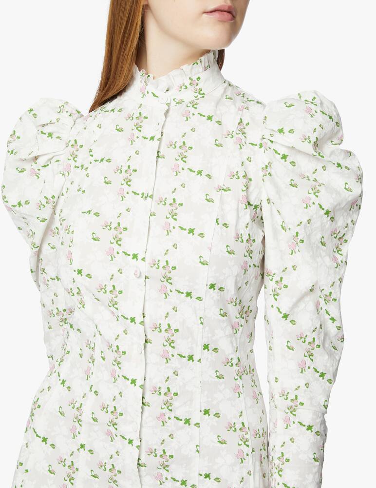 rinascente Philosophy di Lorenzo Serafini Long-sleeved midi chemise dress - white