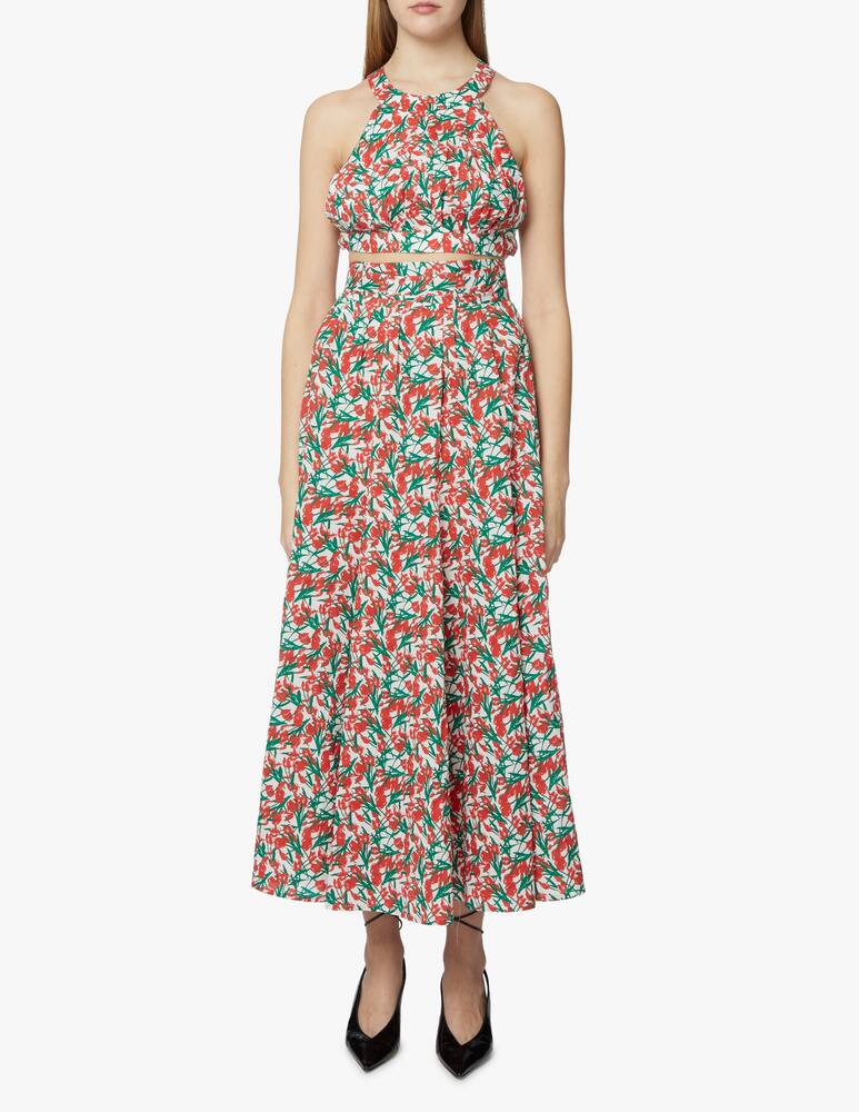 rinascente Philosophy di Lorenzo Serafini Top e gonna midi in pizzo sangallo - rosso