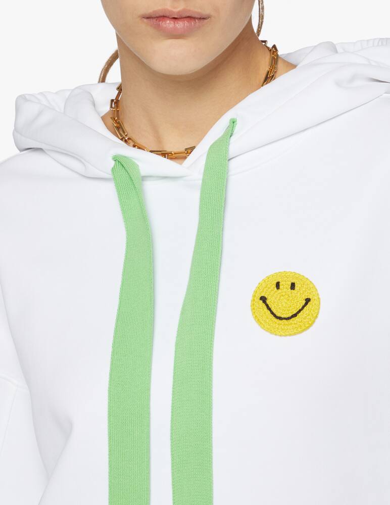 rinascente Philosophy di Lorenzo Serafini Cotton hoodie with smile - white
