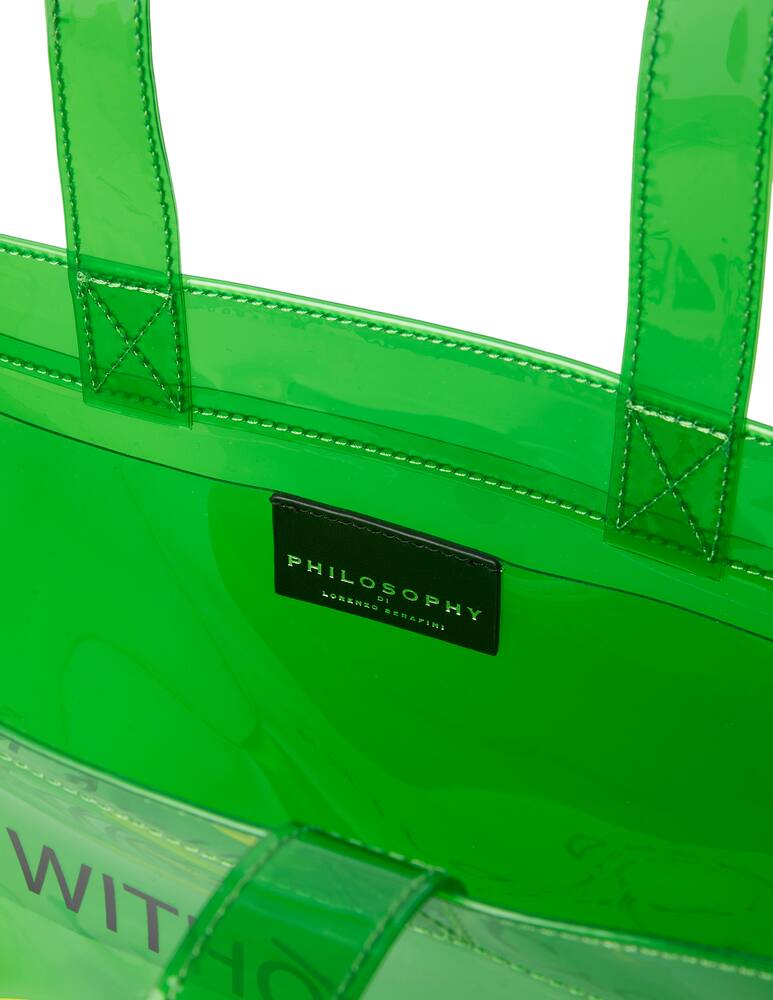 Philosophy di Lorenzo Serafini Borsa shopper in pvc - verde - immagine 4
