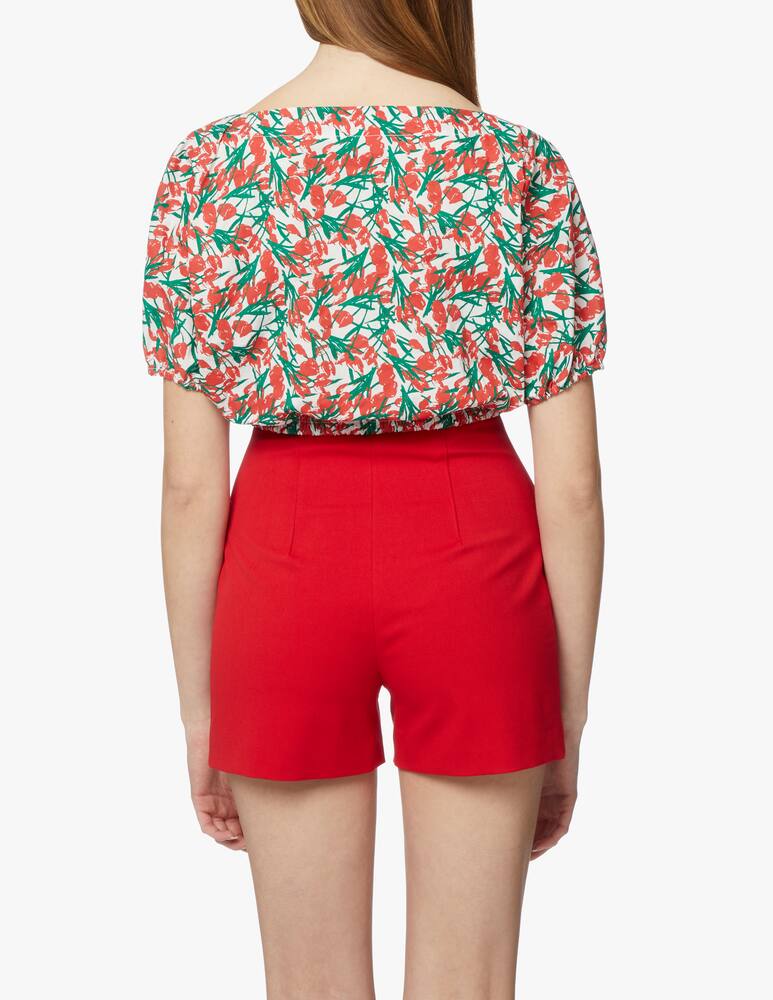 rinascente Philosophy di Lorenzo Serafini Cropped blouse with prints - red