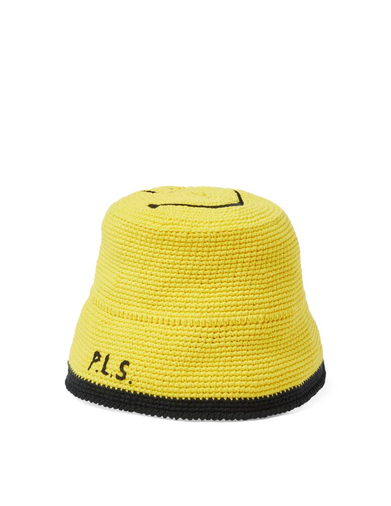 rinascente Philosophy di Lorenzo Serafini Cappellino in cotone all'uncinetto - giallo