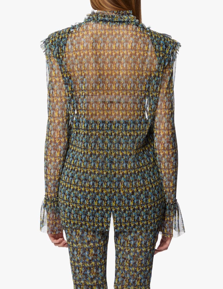 rinascente Philosophy di Lorenzo Serafini V-neck with maxi rouches blouse - multi