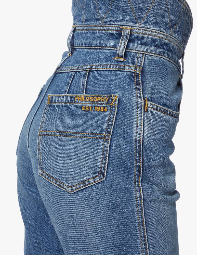 rinascente Philosophy di Lorenzo Serafini Tulip carrot righ rise jeans - blue