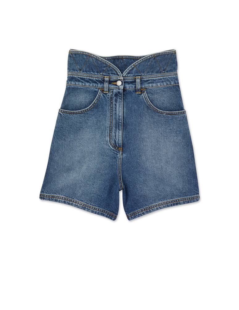 rinascente Philosophy di Lorenzo Serafini Short tulip in denim - blu