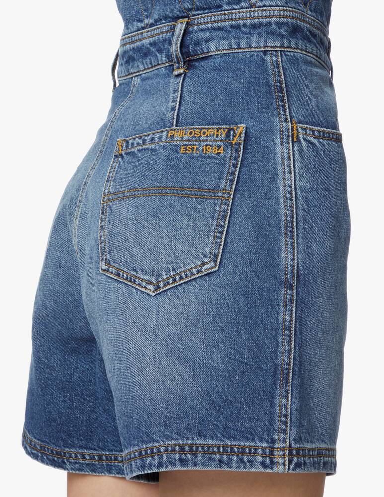 rinascente Philosophy di Lorenzo Serafini Short tulip in denim - blu