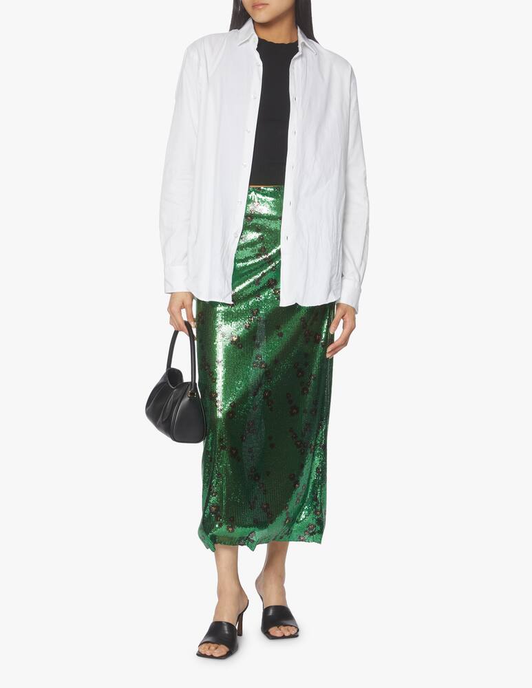 Philosophy di Lorenzo Serafini Sequined pencil midi skirt - green - picture 1