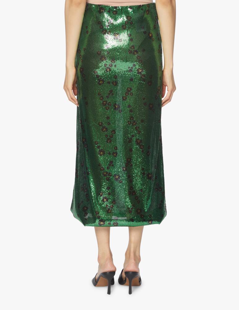 Philosophy di Lorenzo Serafini Sequined pencil midi skirt - green - picture 3