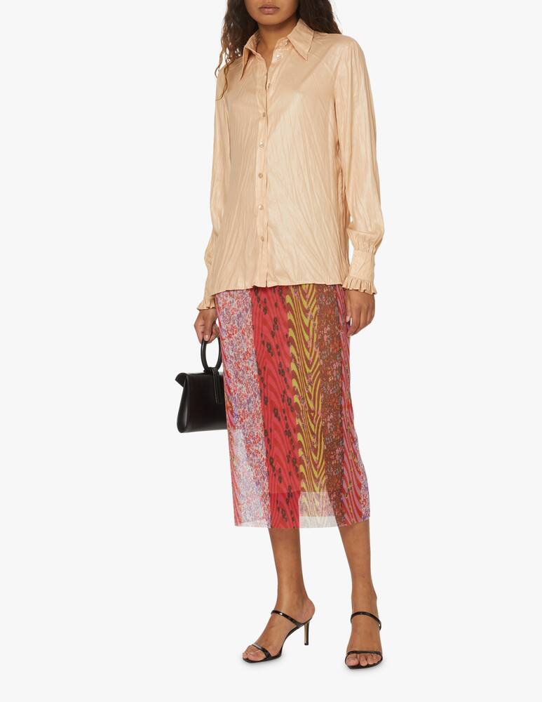rinascente Philosophy di Lorenzo Serafini Satin shirt with strings - beige