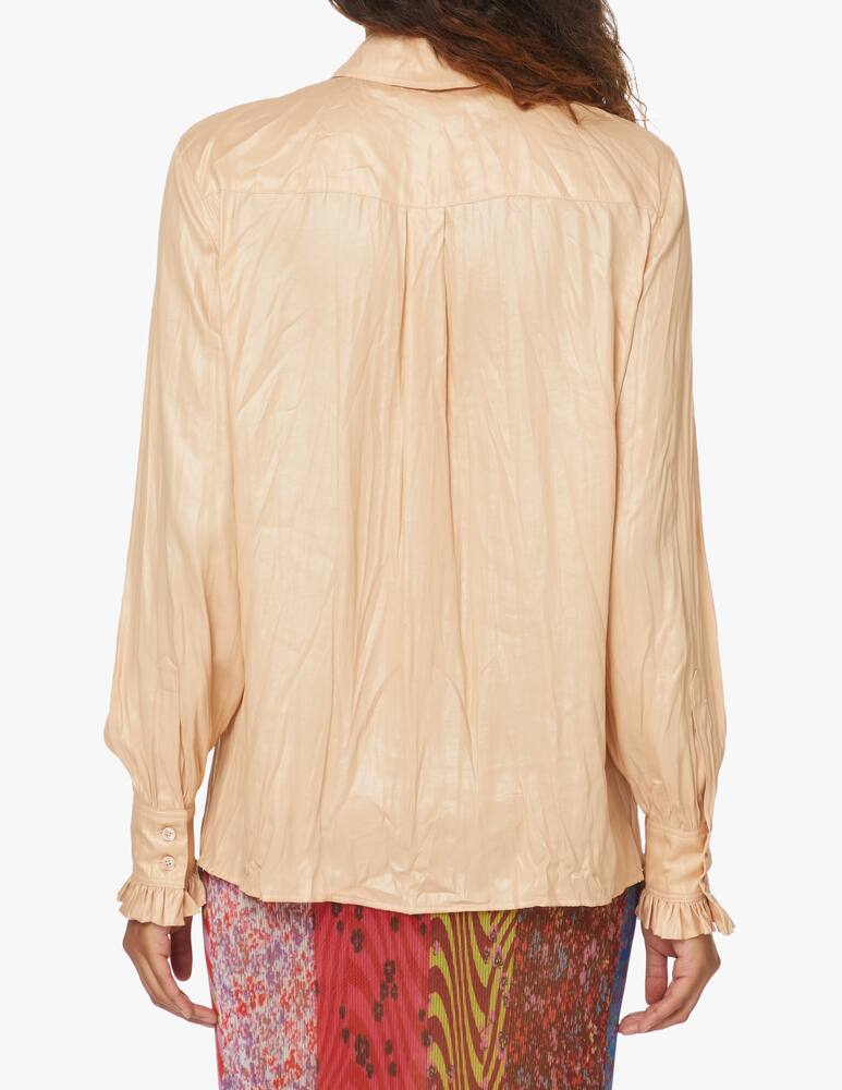 rinascente Philosophy di Lorenzo Serafini Satin shirt with strings - beige