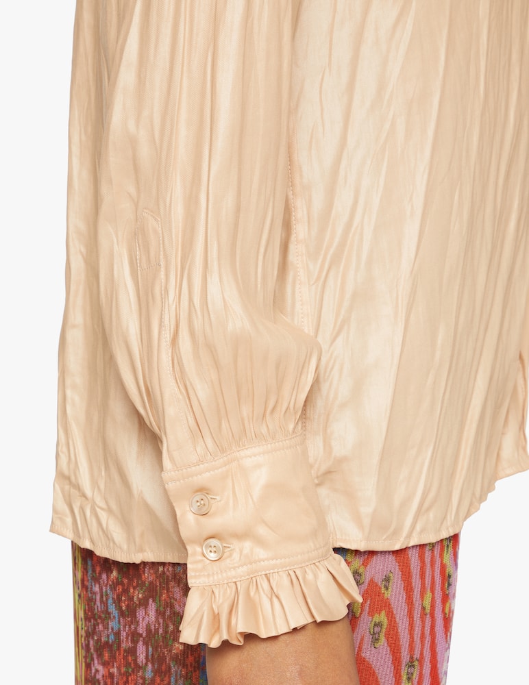 rinascente Philosophy di Lorenzo Serafini Satin shirt with strings - beige