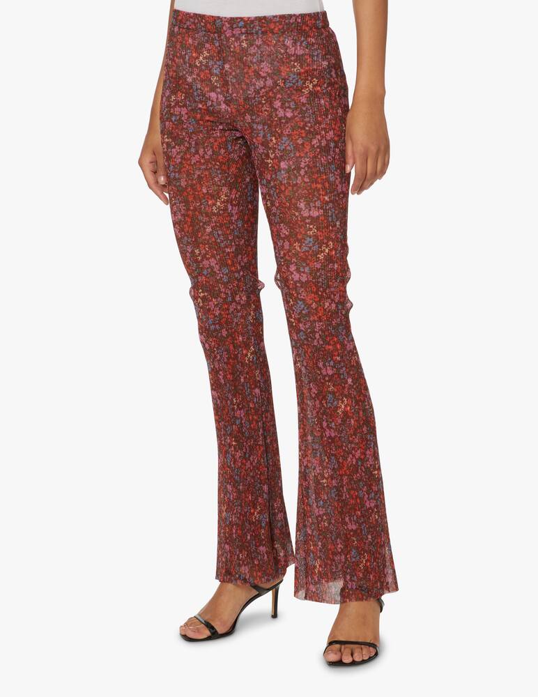 rinascente Philosophy di Lorenzo Serafini Flare trousers mesh flower - red