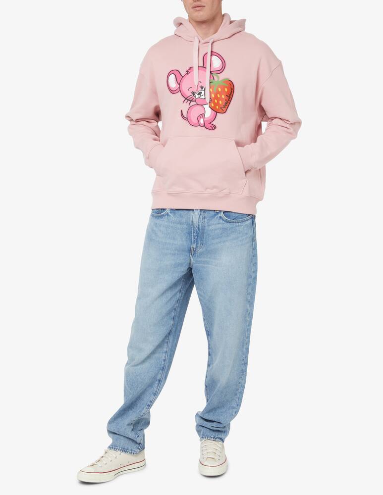 rinascente Moschino Couture Felpa con cappuccio in cotone - Rosa