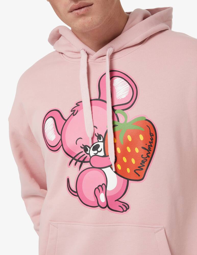 rinascente Moschino Couture Felpa con cappuccio in cotone - Rosa