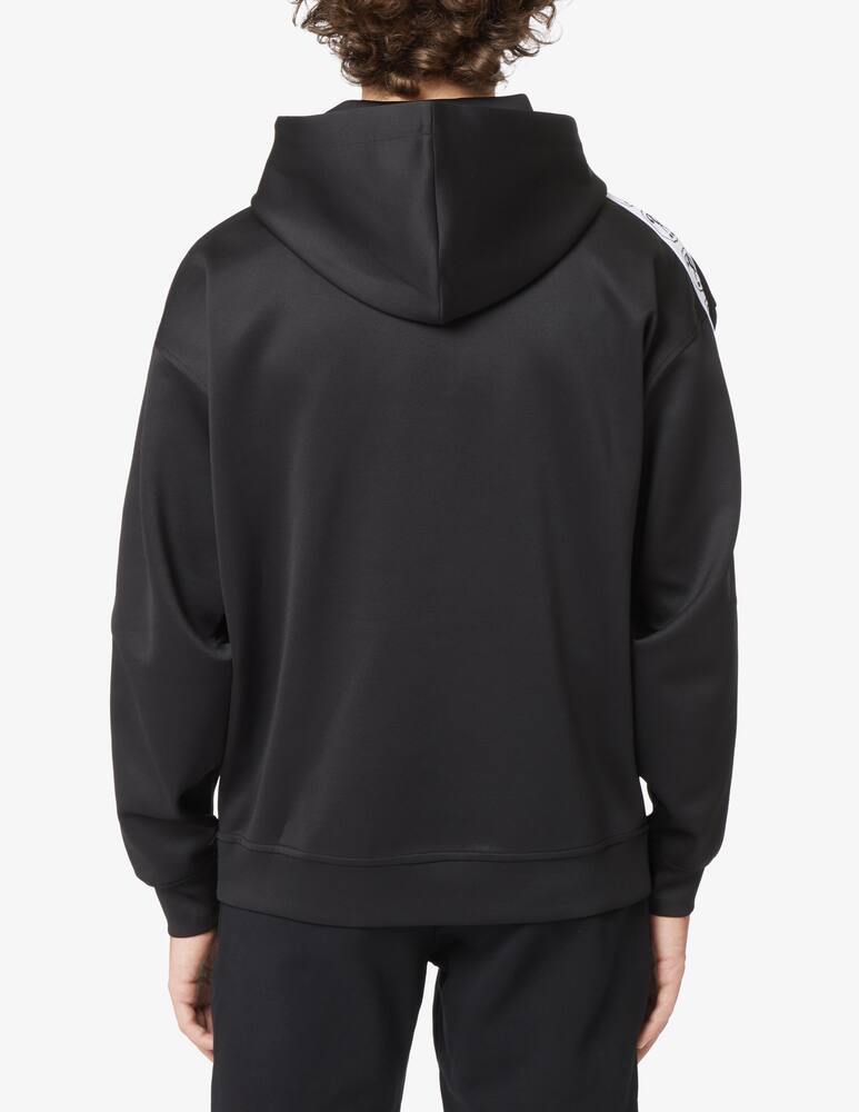 rinascente Moschino Couture Felpa con cappuccio con cerniera banda logo - Nero