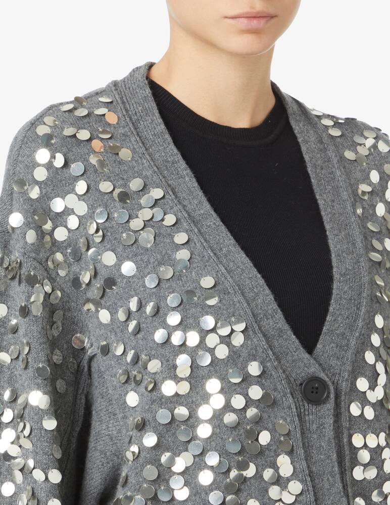 rinascente Philosophy di Lorenzo Serafini Cardigan with sequins - Grey