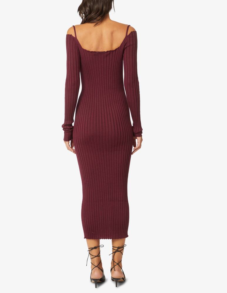 rinascente Philosophy di Lorenzo Serafini Vestito midi con spacco frontale  - Rosso