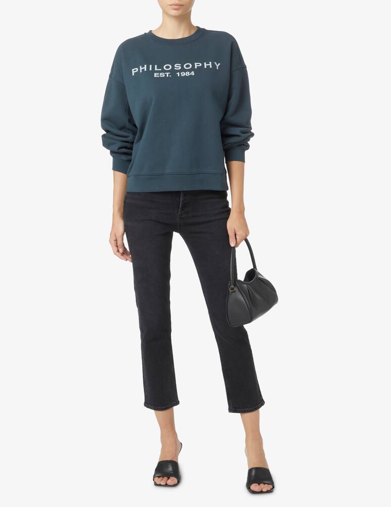 rinascente Philosophy di Lorenzo Serafini Felpa girocollo con logo - Nero