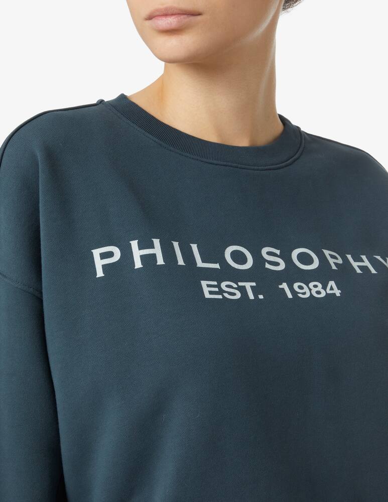 rinascente Philosophy di Lorenzo Serafini Felpa girocollo con logo - Nero