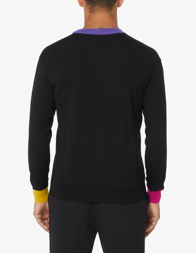 rinascente Moschino Maglia in lana vergine con logo - Nero