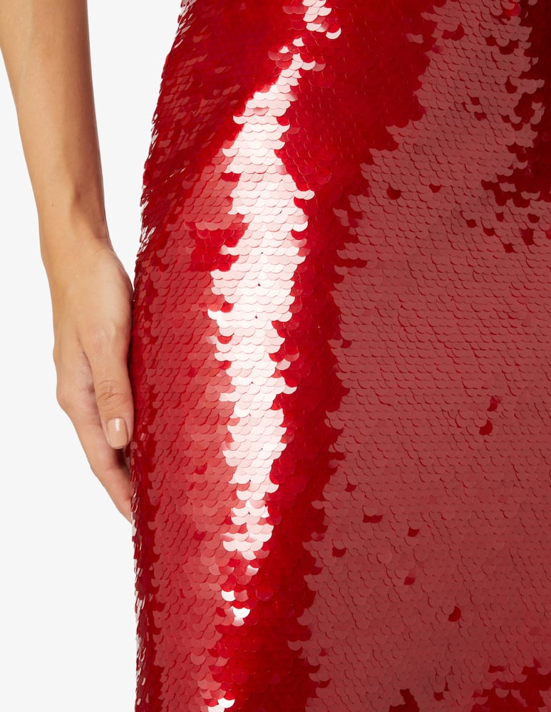 rinascente Philosophy di Lorenzo Serafini Midi skirt with sequins - Red