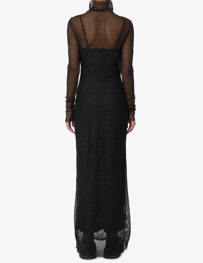 rinascente Philosophy di Lorenzo Serafini Maxi lurex fishnet dress - Black