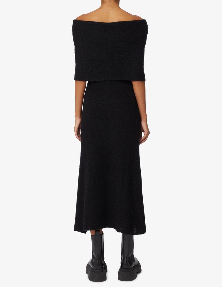 rinascente Philosophy di Lorenzo Serafini Wool boat neck maxi dress - Black