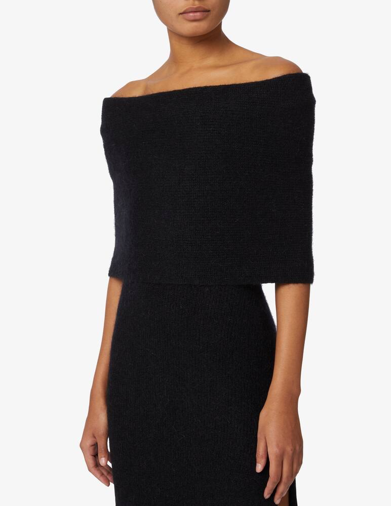 rinascente Philosophy di Lorenzo Serafini Wool boat neck maxi dress - Black