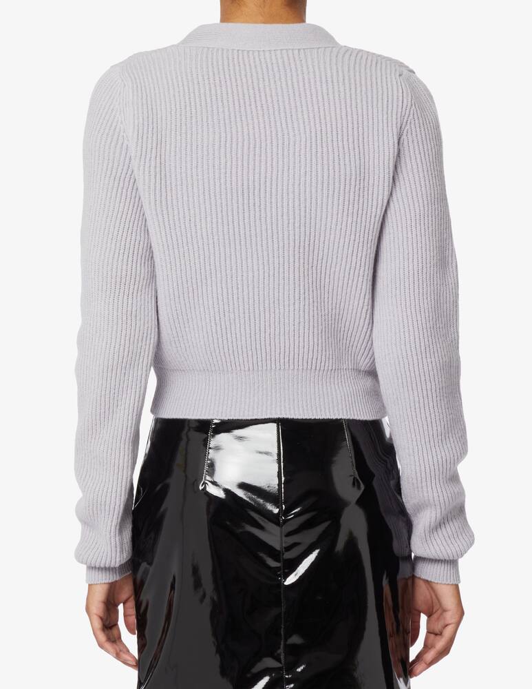 rinascente Philosophy di Lorenzo Serafini Cardigan crop in lana - Lilla