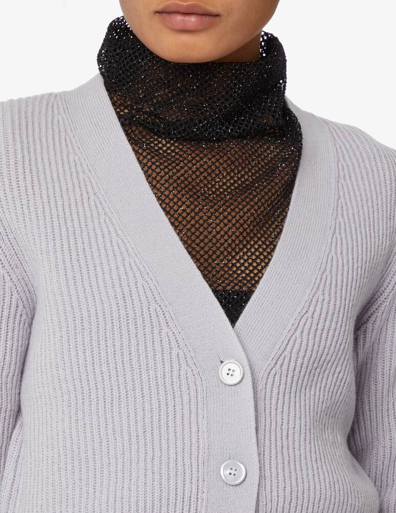 rinascente Philosophy di Lorenzo Serafini Cardigan crop in lana - Lilla