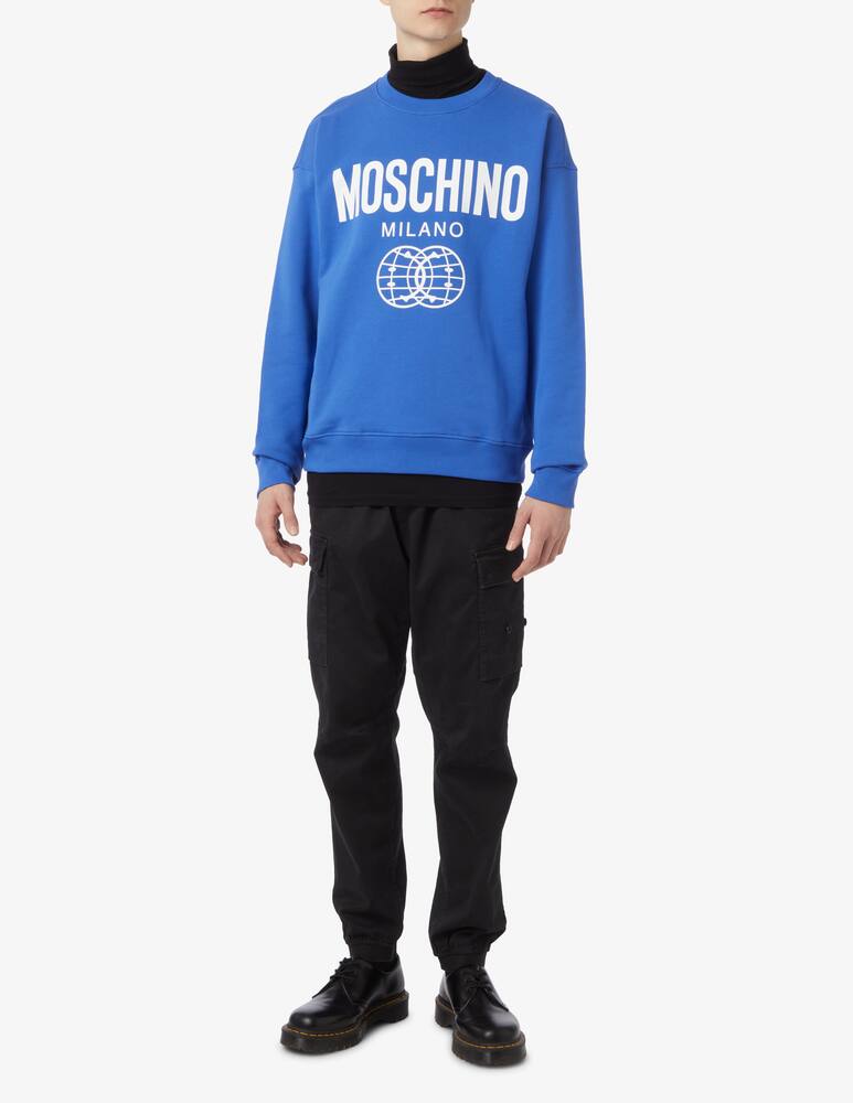 rinascente Moschino World logo crewneck sweater 
