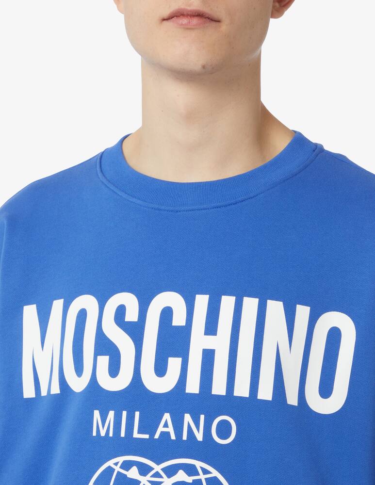 rinascente Moschino World logo crewneck sweater 