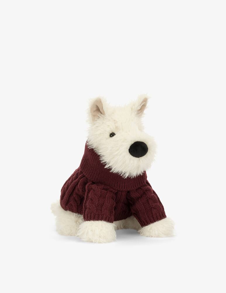 Jellycat Munro Scottie Dog Winter Jumper Outfit Peluche - picture 1 Jellycat Munro Scottie Dog Winter Jumper Outfit Peluche - picture 1