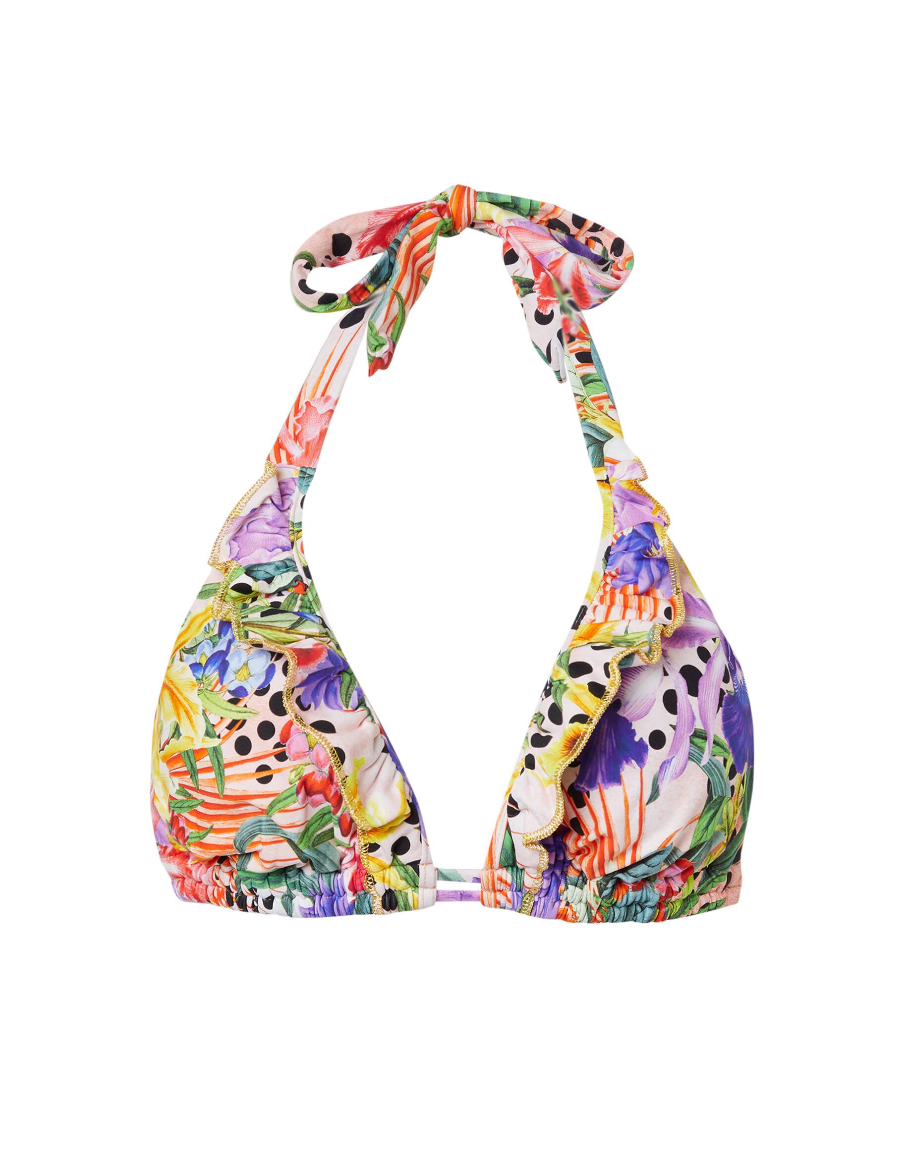 Shop Luli Fama Triangle halter bikini top on Rinascente