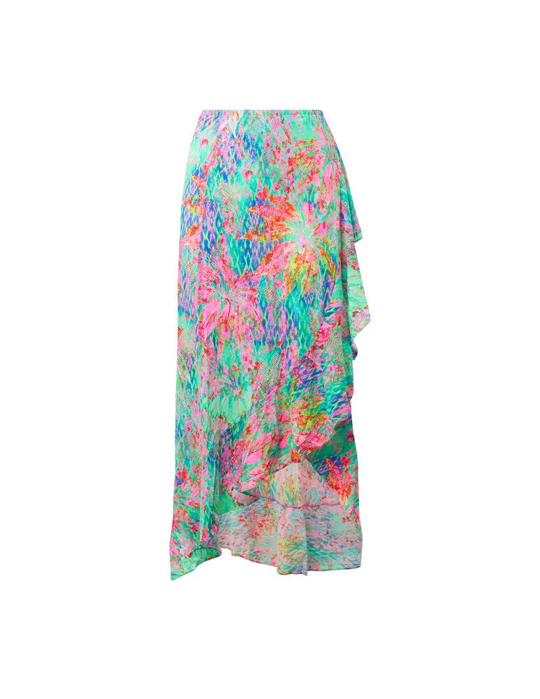 rinascente Luli Fama Ruffle High Lo Slit skirt