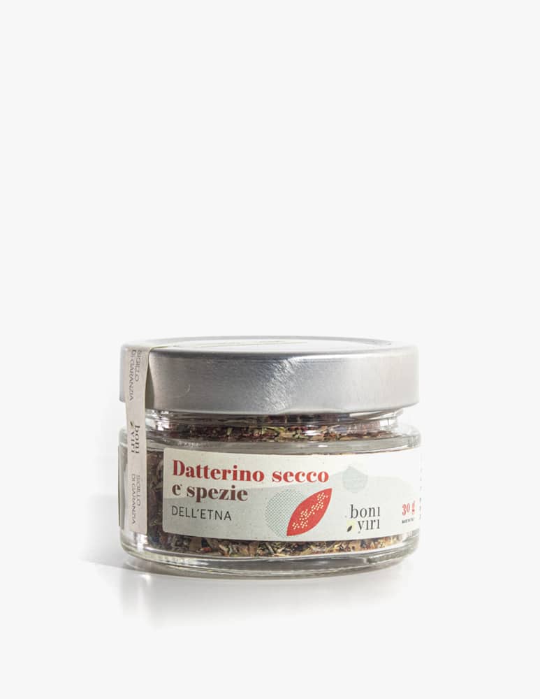 Boniviri Mix di datterino secco e spezie di Sicilia 30g - immagine 1 Boniviri Mix di datterino secco e spezie di Sicilia 30g - immagine 1