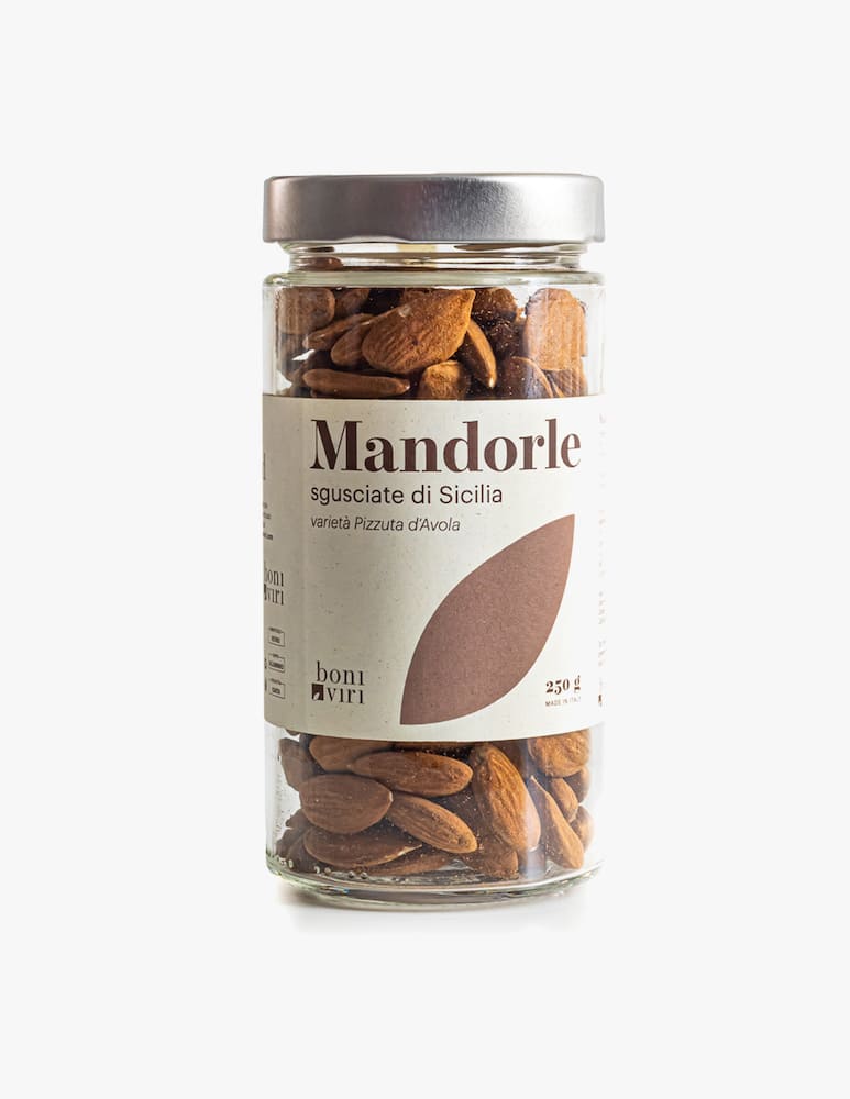 Boniviri Natural shelled Sicilian almonds Pizzuta di Avola 250g - picture 1 Boniviri Natural shelled Sicilian almonds Pizzuta di Avola 250g - picture 1