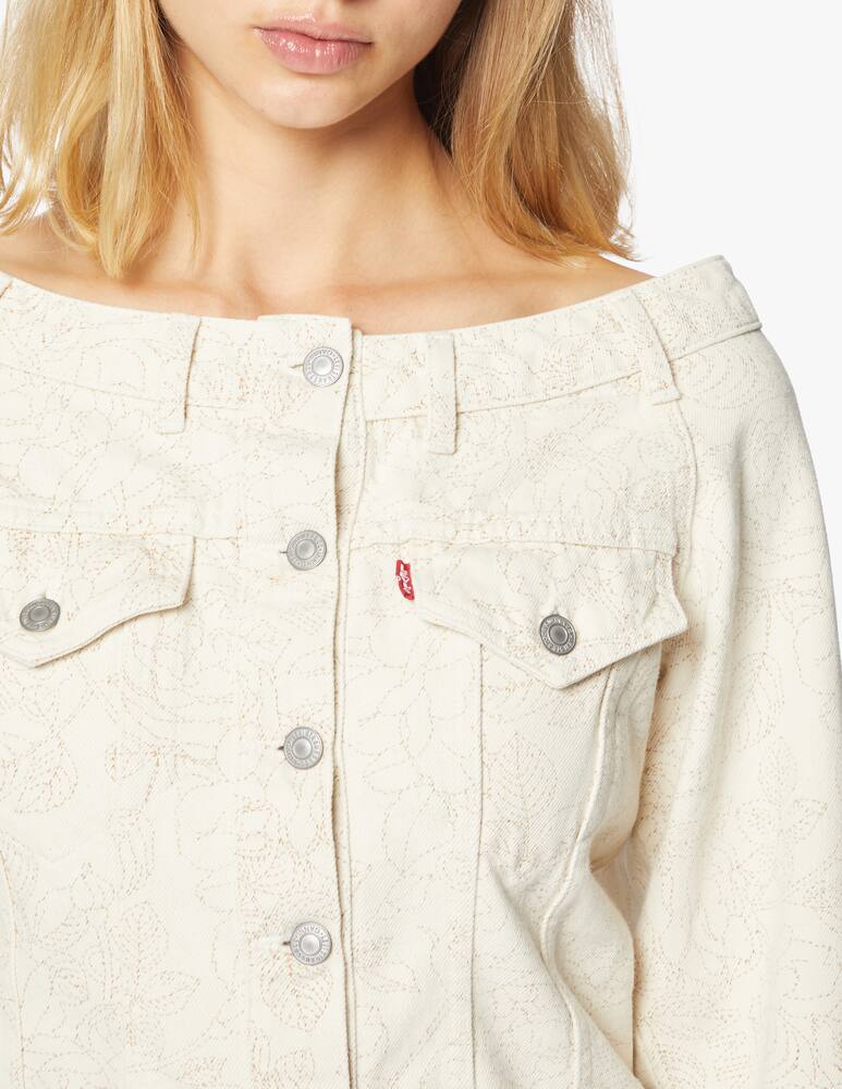 rinascente Ganni Giacca di jeans off-shoulder