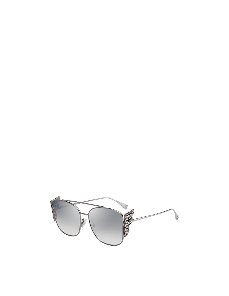 rinascente Fendi Square sunglasses with embellished logo