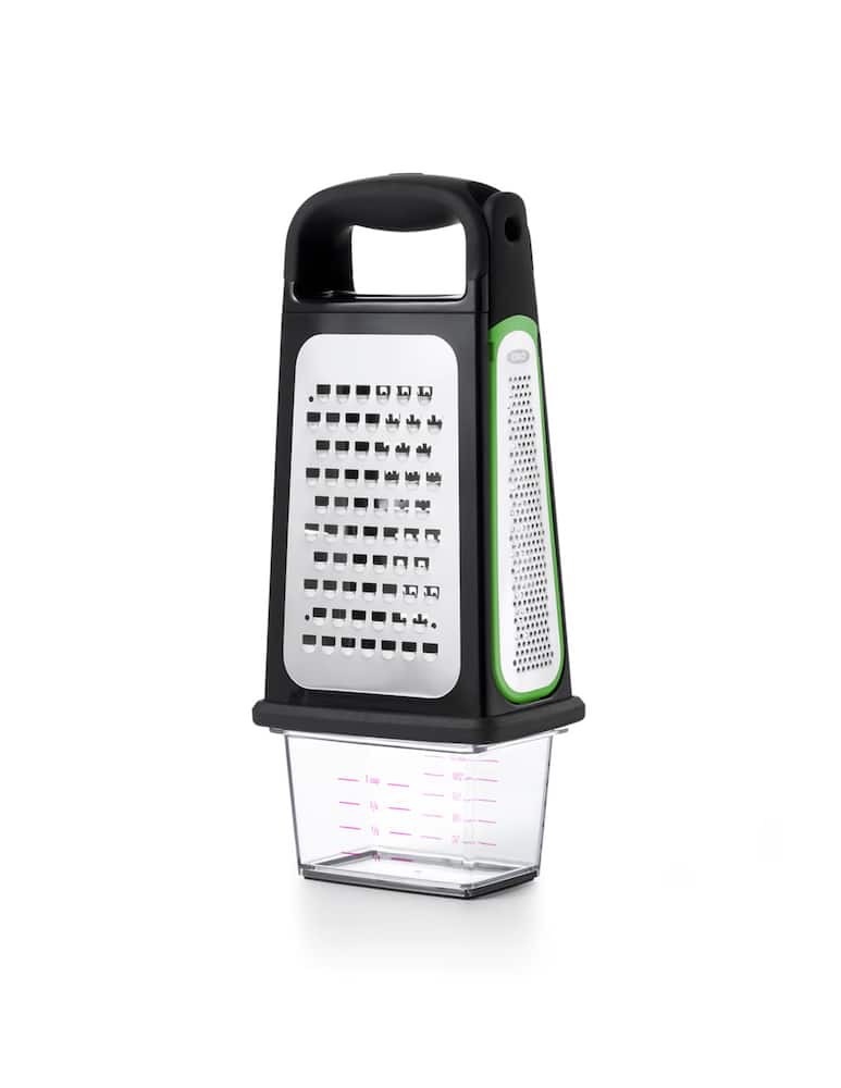 Oxo Grater Good Grips Four-Sided Vertical With Container - picture 1 Oxo Grater Good Grips Four-Sided Vertical With Container - picture 1