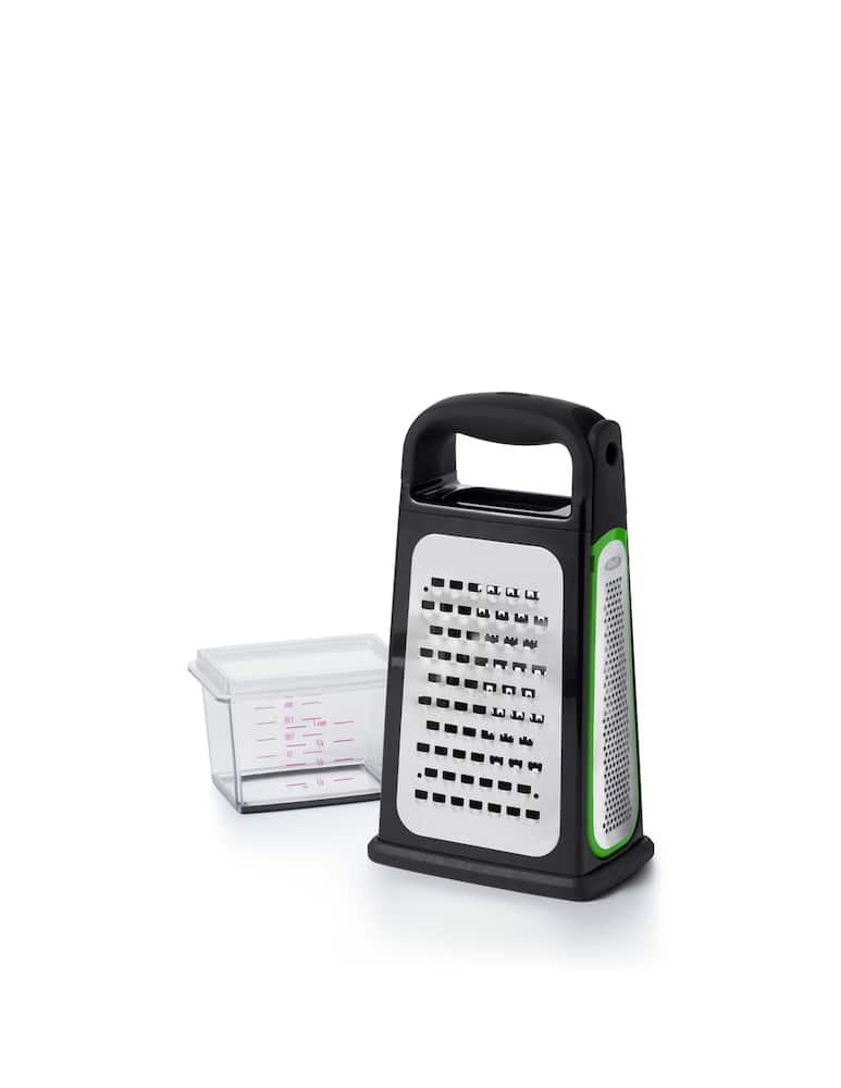 rinascente Oxo Good Grips Four-Sided Vertical Grater With Container - Black